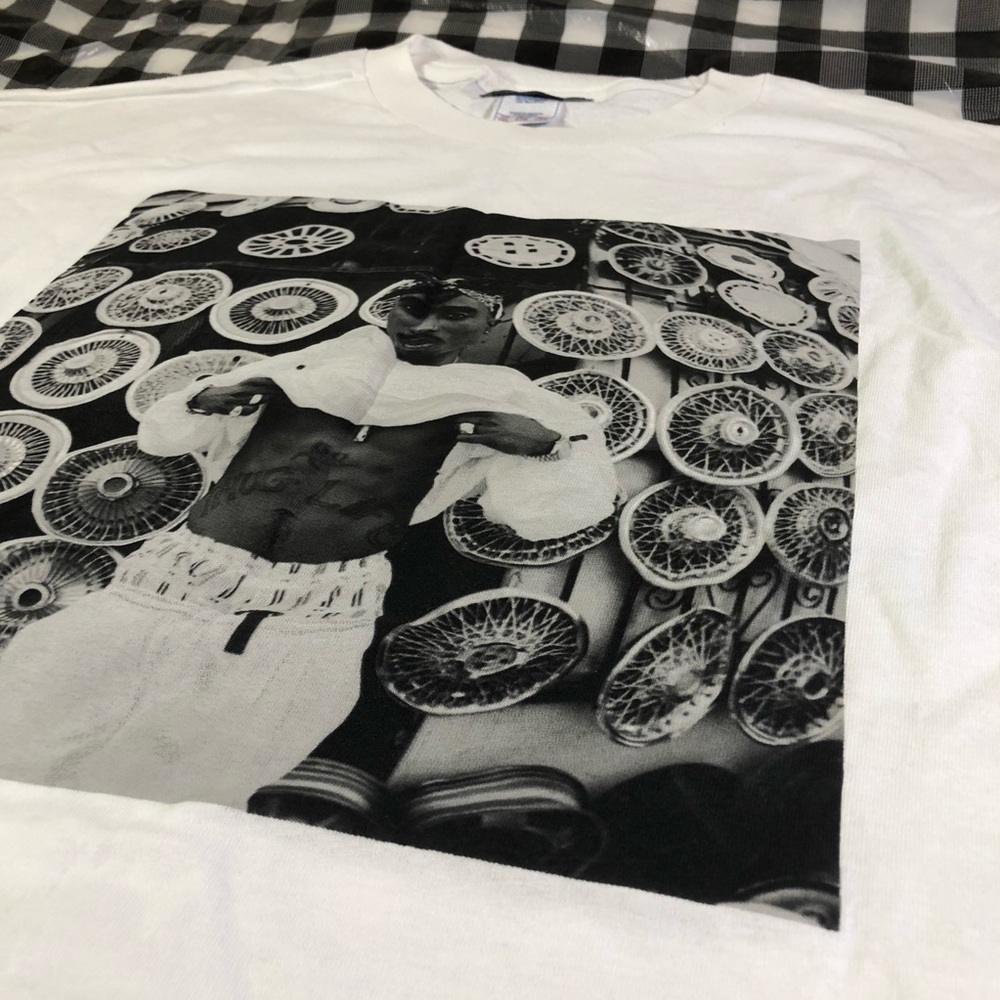 Tupac 2pac Official Thug Life Rhinestones T Shirt - Picture 4 of 8